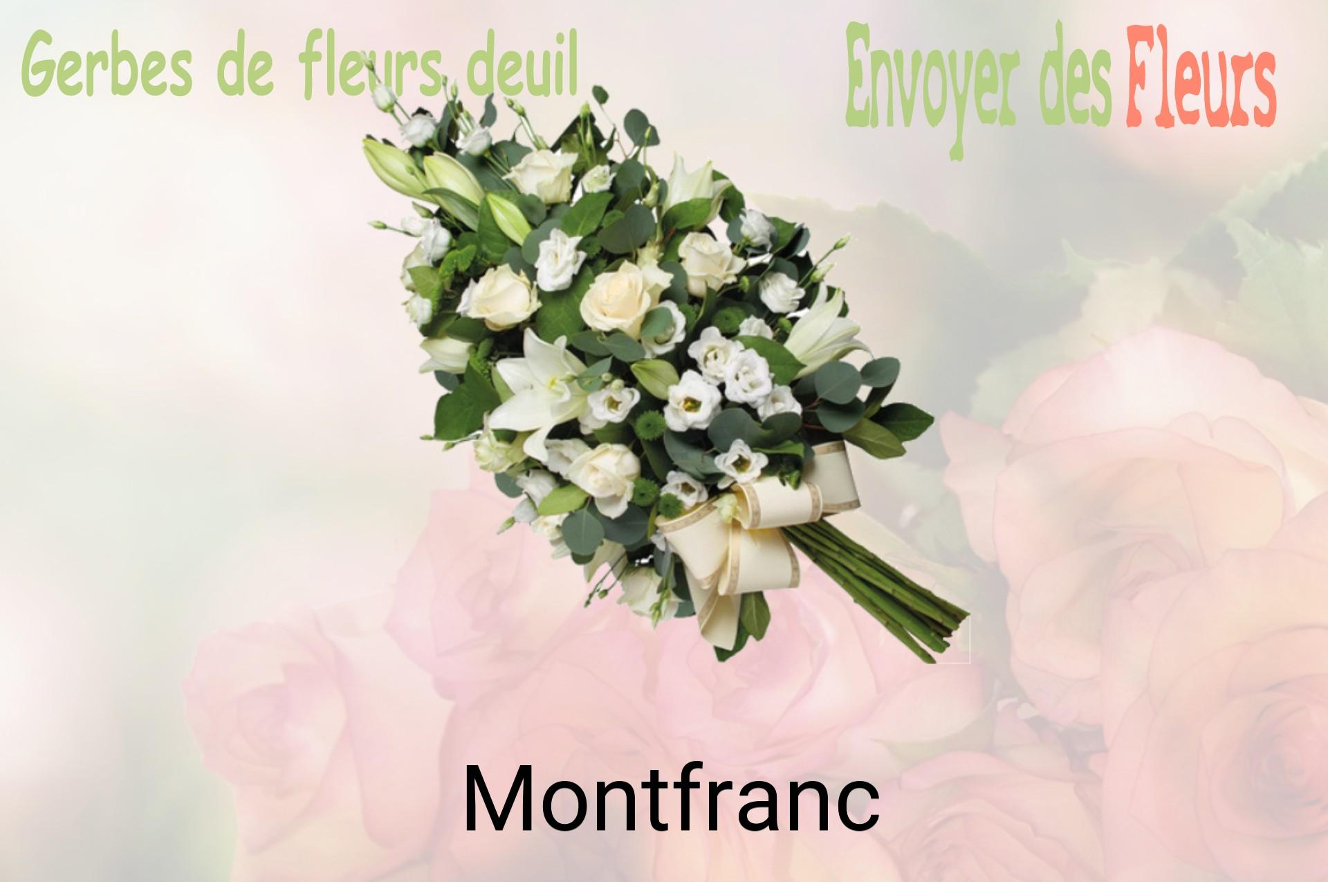 Gerbe de fleurs de deuil livrée à Montfranc
